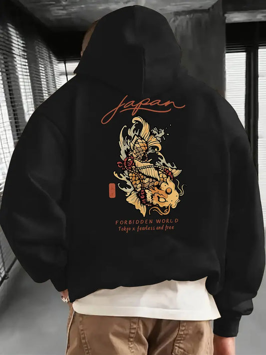 black Japanese Dragon back graphic